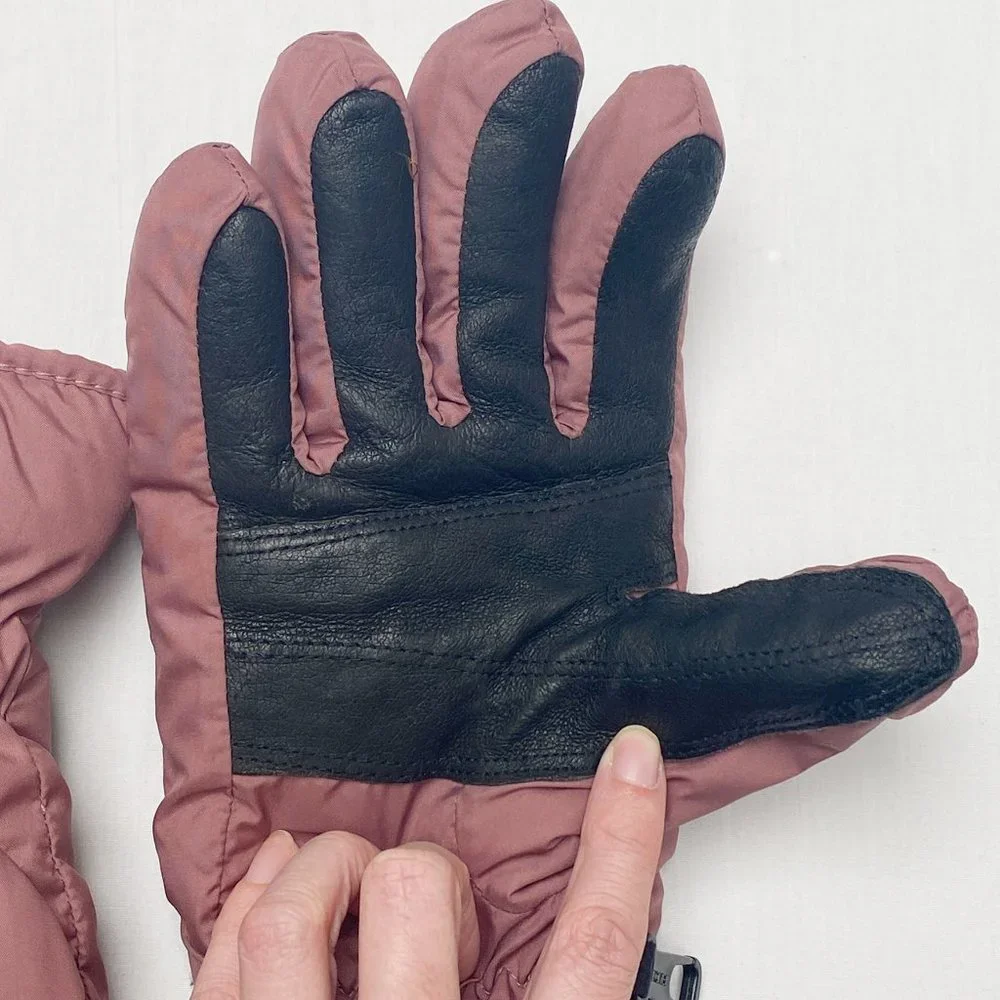 Kombi - Purple Snow Glove with Genuine Leather, Size M